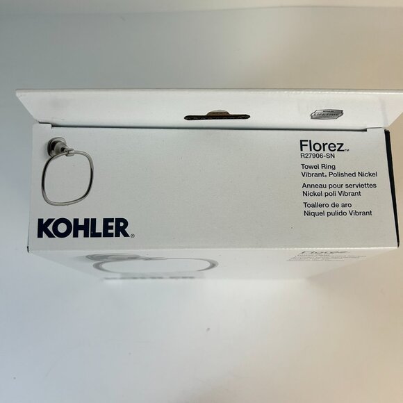 Kohler Florez Towel Ring Vibrant Polished Nickel R27906-SN New Open Box - Picture 3 of 7